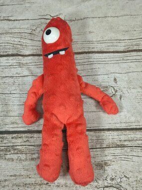 Yo Gabba Gabba Muno 2013 Plush Red Monster Stuffed Animal TY Retired 10"